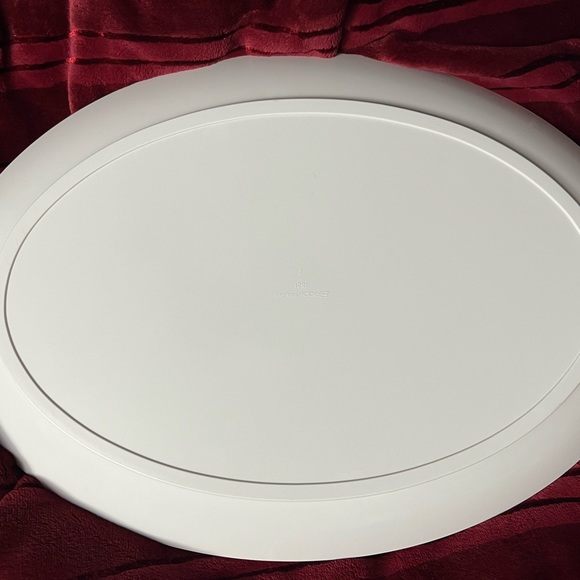 Vintage Brookpark Green and Gold Wheat Platter - Picture 3 of 6